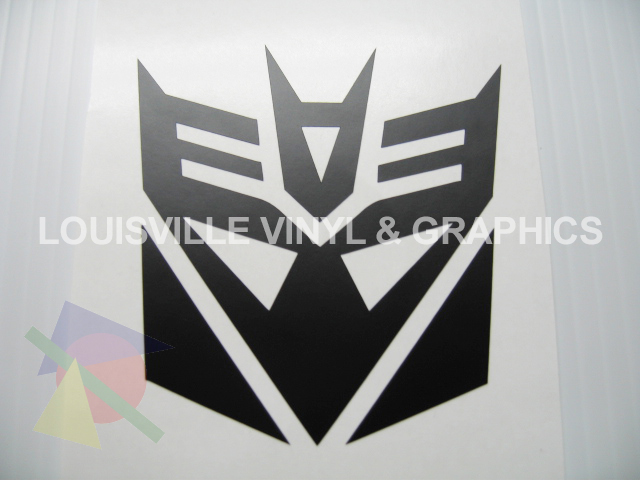 Black Matte Transformers Decepticon Vinyl Decal  